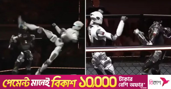 চীনে হিউম্যানয়েড এমএমএ লড়াইয়ে মাথা হারাল রোবট