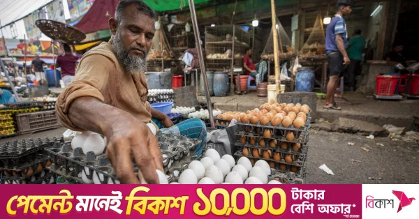 সবজির চড়া দামের সাথে ডিমের দামও ১৫০ টাকা