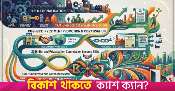 জাতীয়করণ থেকে ইনভেস্ট বাংলাদেশ অথরিটি: অর্থনৈতিক দর্শনের দীর্ঘ পথচলা
