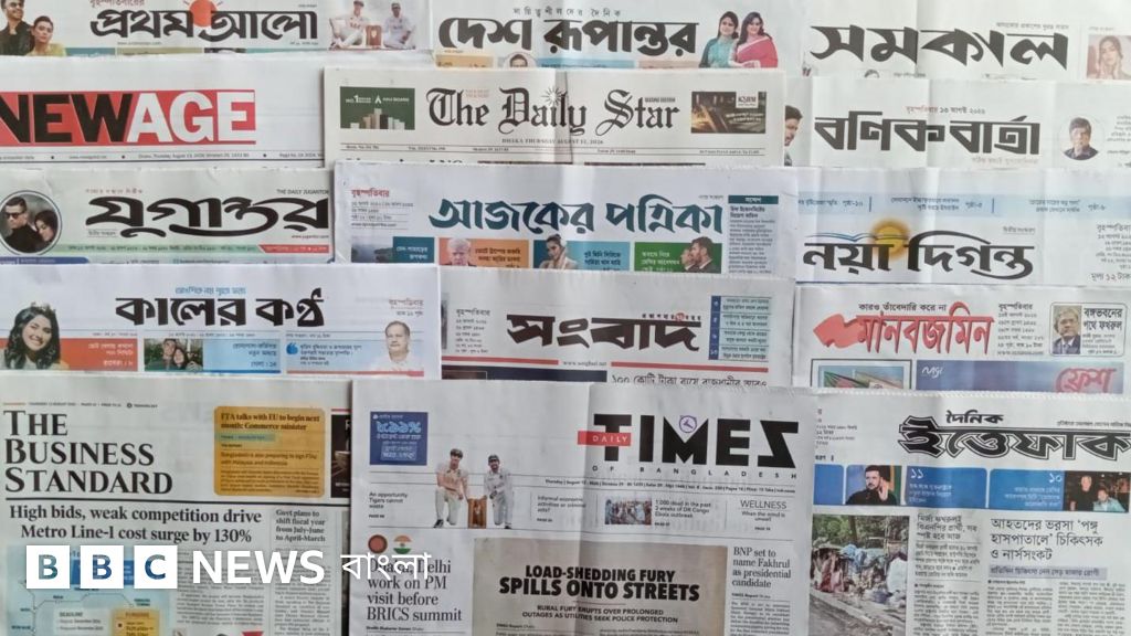 রাষ্ট্রপতি মনোনয়ন ও দেশের সংকট নিয়ে সংবাদপত্রের শিরোনাম